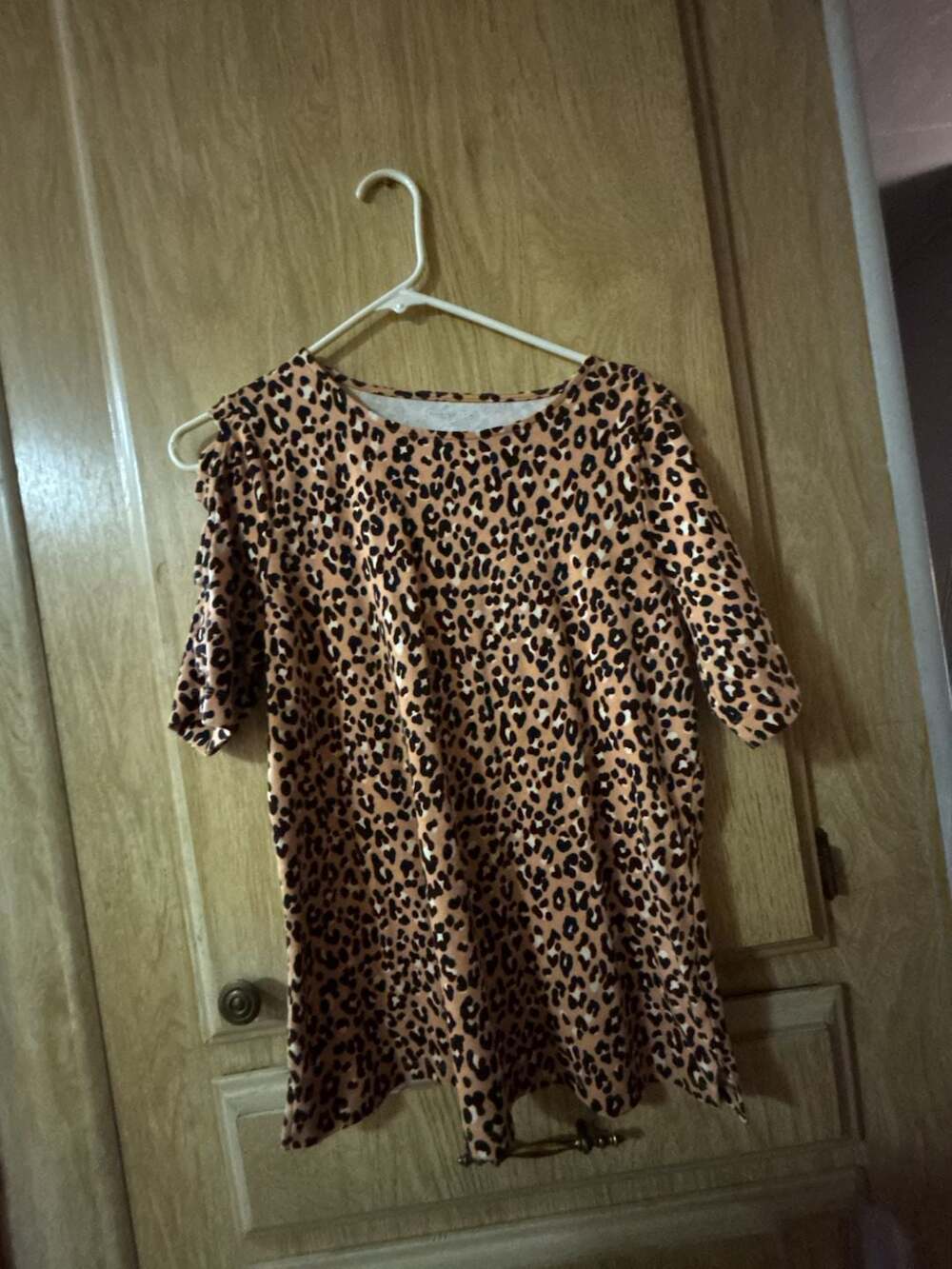 Kim Rogers Leopard Print Blouse, Size M